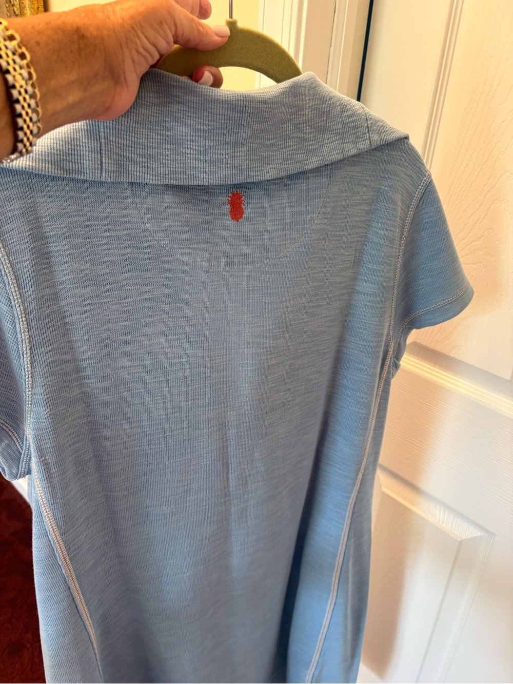 Tommy Bahama Sky Blue Short Zip Polo Dress - Picture 7 of 8